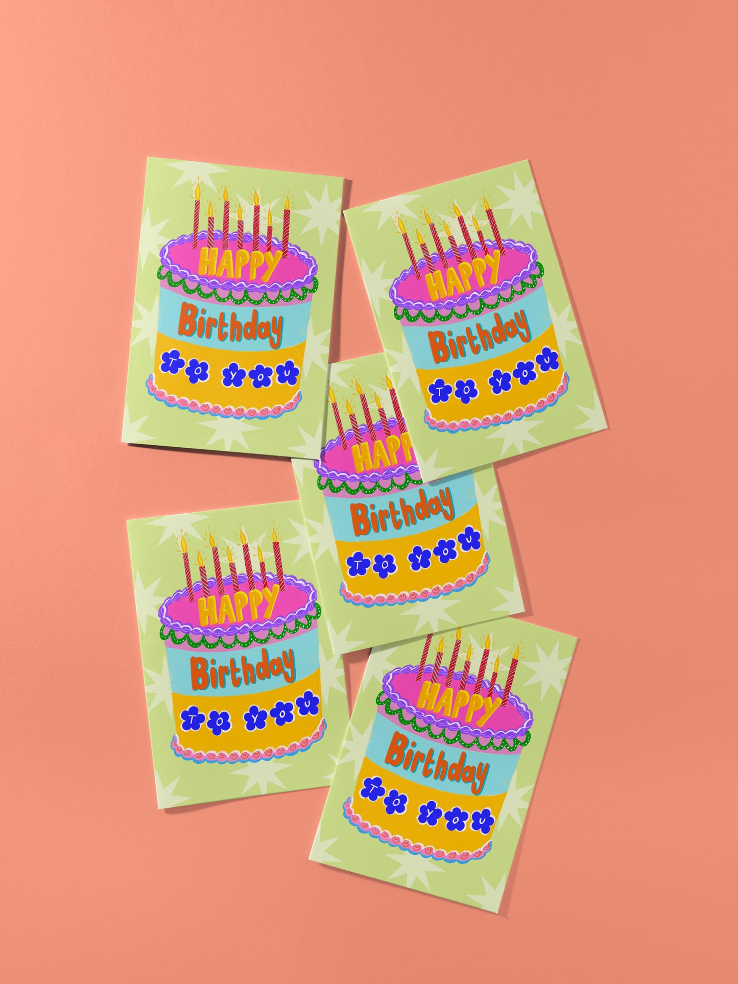 Nostalgic Birthday Cake Card