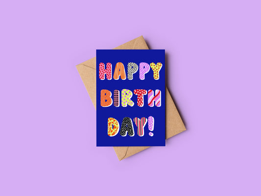 Bold Happy Birthday Card