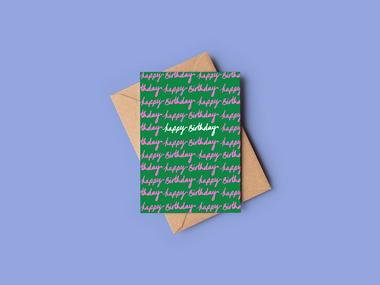 Minimalist Script Happy Birthday Card