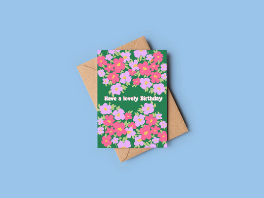 Pastel Floral Birthday Card